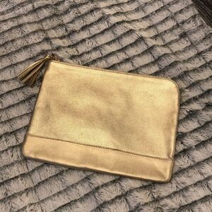 Really cute gold makeup bag, or clutch